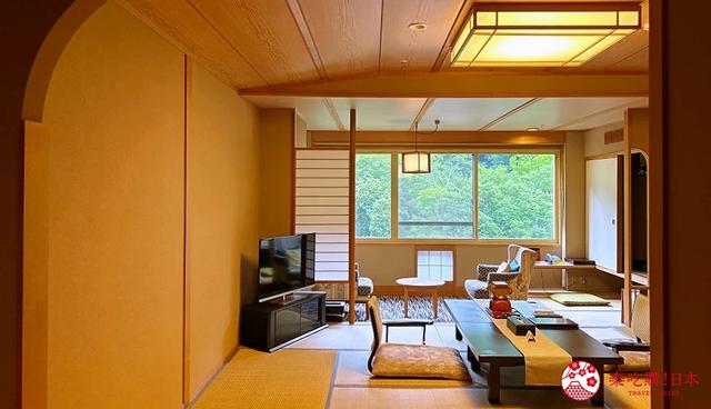 札幌近郊温泉旅馆推荐「定山溪花红叶」：贵宾厅内免费吃喝