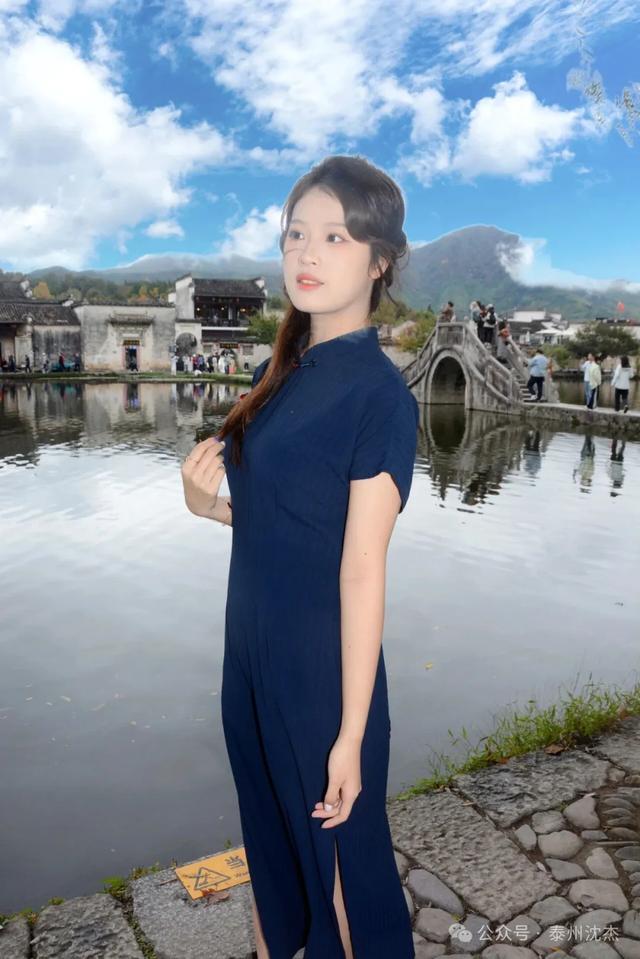汉服旗袍美女秀宏村