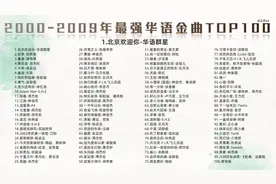 【十年榜】2000-2009年最强华语金曲TOP100首。图片