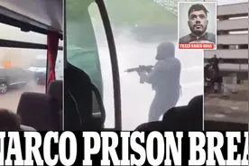 恐怖时刻！蒙面枪手在法国收费站劫囚，杀死两狱警，带走毒枭囚犯图片