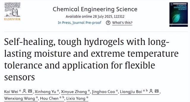 鲁东大学《CES》：石墨烯@PPy复合水凝胶，用于柔性传感器