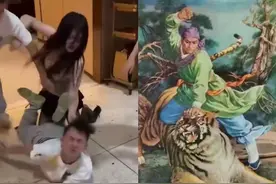湖南打虎御姐，姜颜教训娘炮律师，后续本人公开回应！图片