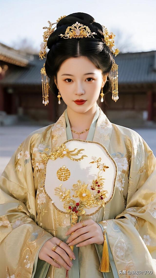 红妆美人伞下立，古风韵味入画来。#气质红妆女子#