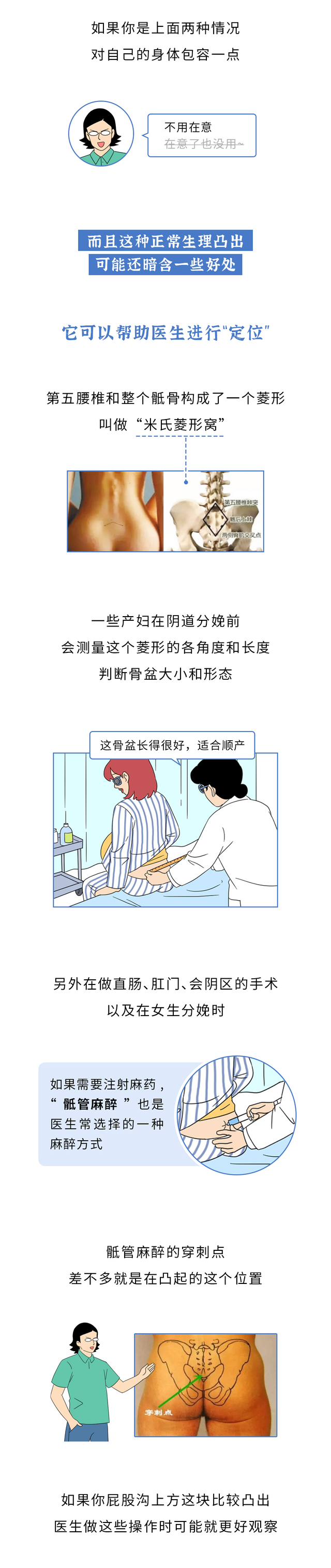 为啥很多女生屁股沟上方，会有个小凸起？