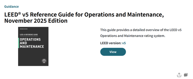 LEED v5开放认证，v4和 v4.1认证截止时间已公布