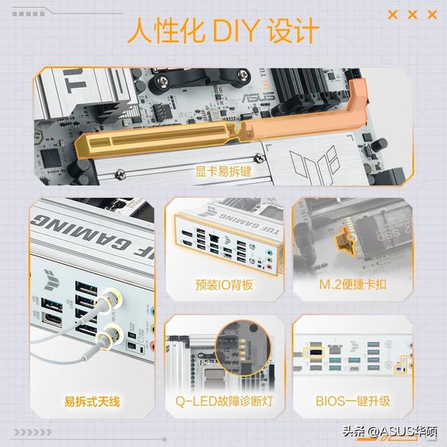 白色预警！华硕B850重炮手白色版主板开售！