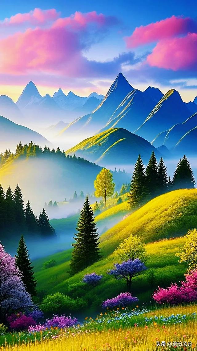 雾是山的软缎，一层叠着一层