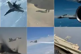 中国战机高空突然“失控”，急速冲向美军战机，外交部回应够硬气图片