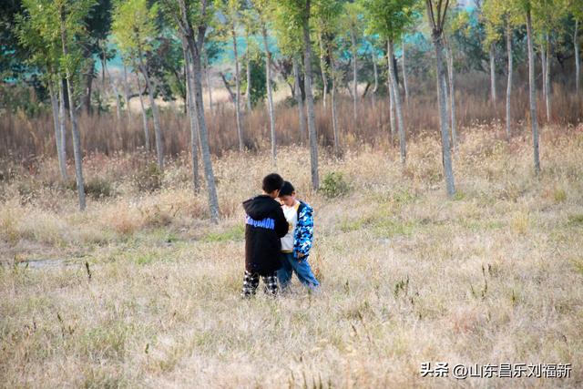 一河两路东端的烧烤场一带暮秋景色