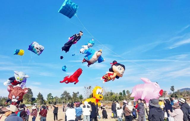 风筝舞蓝天 文旅添新趣——抚仙湖畔风筝秀解锁澄江旅居新体验