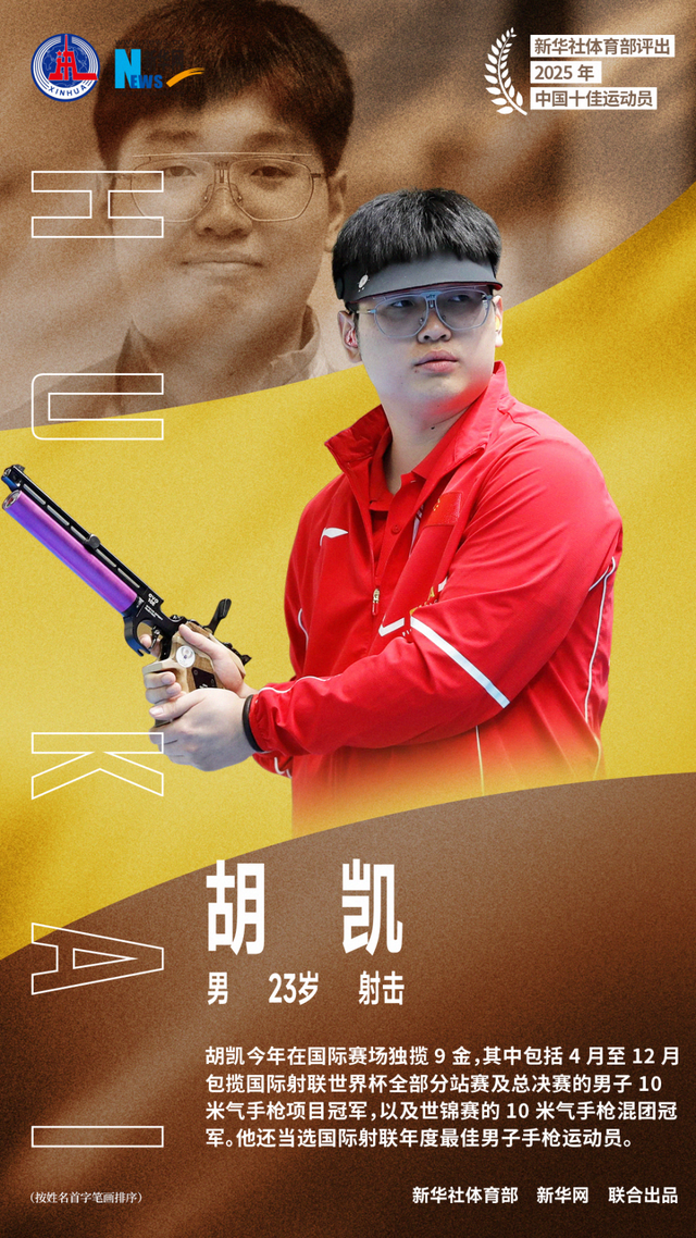 新华社体育部评出2025年中国十佳运动员