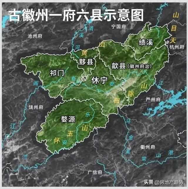 黄山市行政区划图