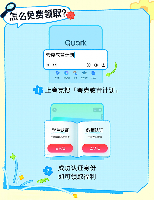 阿里夸克发布教育计划，教师和大学生可免费领三大会员