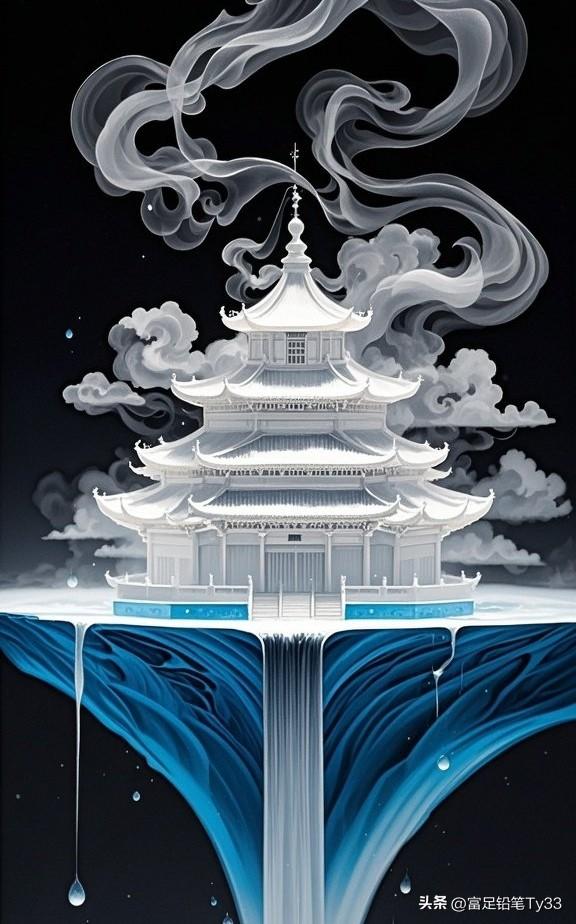 梦幻仙境；云海中的古塔，宛如仙境般飘渺！