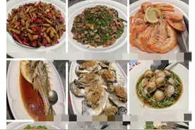 黄晓明晒午餐，9个菜海鲜居多太豪横，蚕蛹好可怕图片