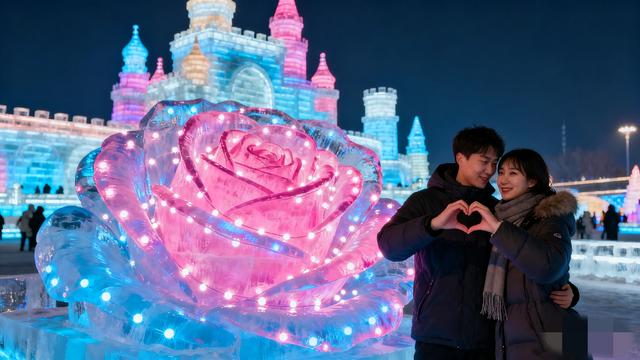 零下30℃杀疯了！哈尔滨20米冰瀑玫瑰刷屏 古人玩冰居然比咱还野？