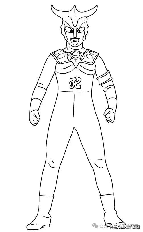 孩子们的最爱，奥特曼线稿资料，临摹涂色