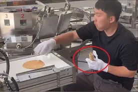 食品厂员工上班时偷吃蛋卷，老板看到后却不闻不问：为什么呢？图片