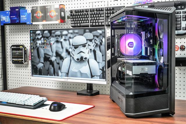 乔思伯D400无立柱曲面海景房+9950X3D+ROG B850-F+索泰5070Ti装机