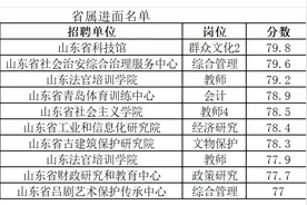 2024事业单位统考成绩公布 省属最高79.8图片