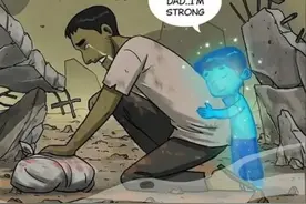 去了天堂的加沙孩子回来看爸爸：爸爸，别哭，我没事的图片