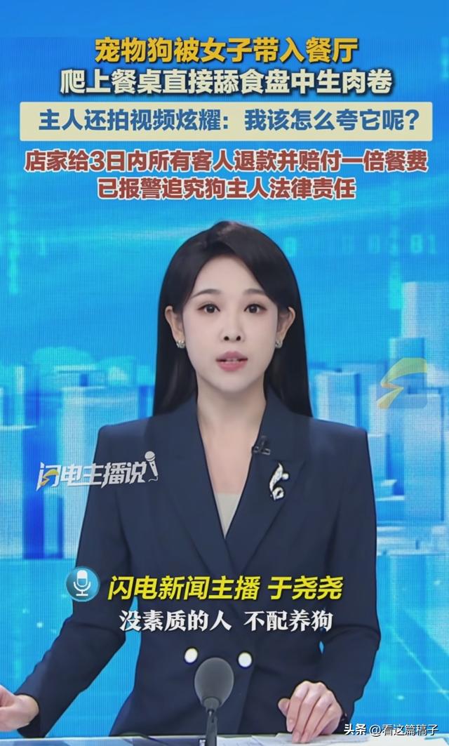 笑死！让狗上桌吃涮肉的女子晒和解书，结果店家马上打了她的脸