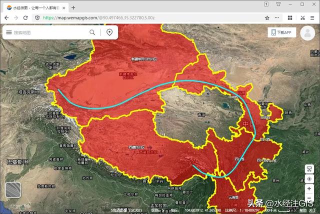 红旗河西部水利工程“藏水入疆”主线示意图