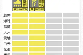 强降水+雷电+大风！广州启动暴雨Ⅳ级应急响应，多区增发暴雨预警信号图片
