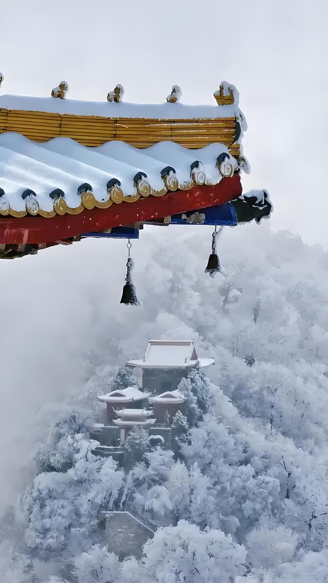 美丽的金五台，雪后寒风刺骨，风景更美了！