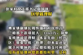 越闹越大！3000万征地补偿款被“理财”！村民却不知情，网友炸锅图片