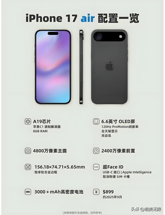 超薄“真旗舰”？iPhone 17 Air 全曝光，究竟值不值得等？