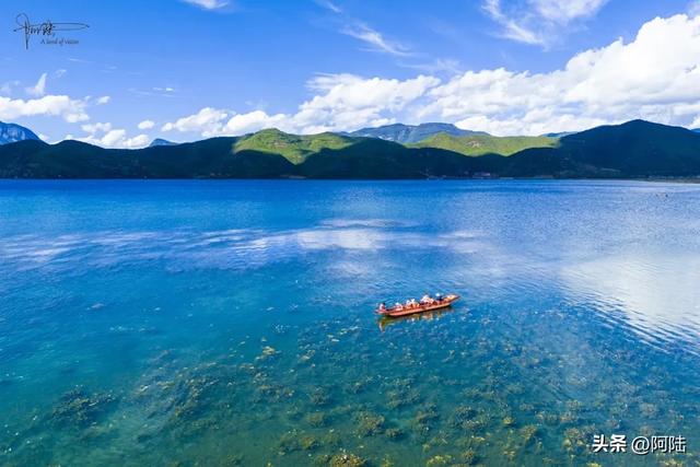 普洛码头的位置比较隐秘，却是泸沽湖的“花海C位”，风景美如画