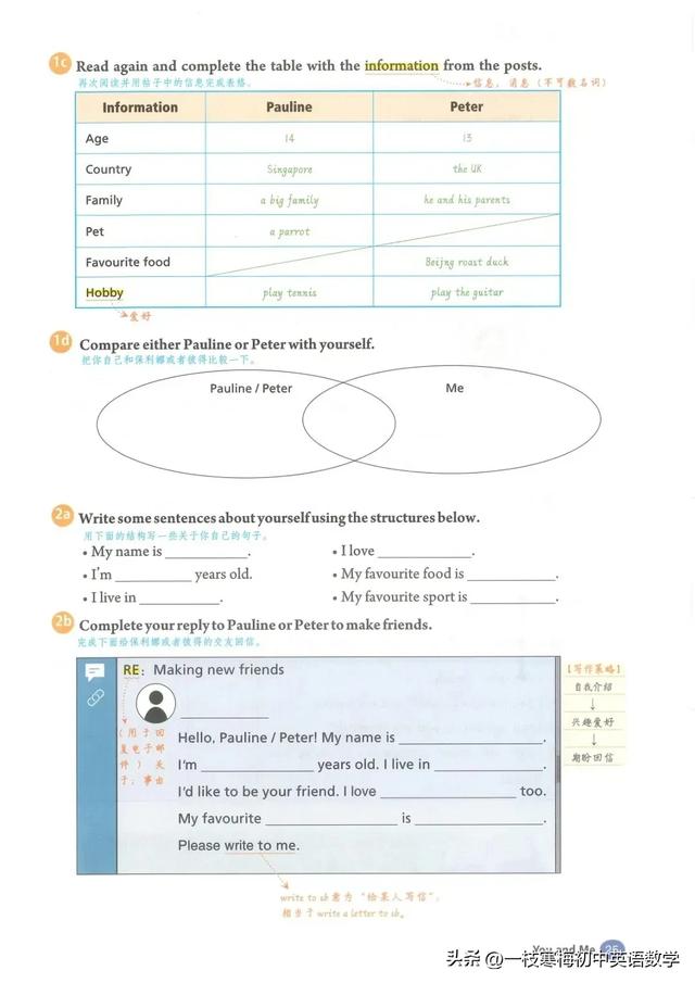 2024新人教版英语七上Unit 1课文及单词