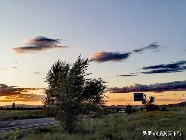 我在草原看日落晚霞，记录激动的那一刻