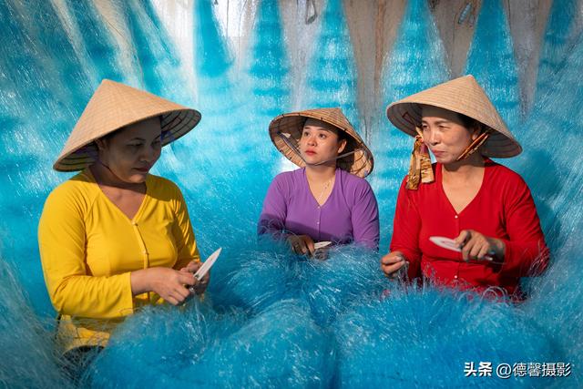 行摄越南，从南到北（8）——莎草地归家&渔女补网&棕榈簸箕船