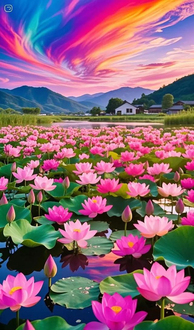 荷花如海，画面绝美