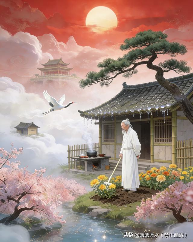 柔水诗、词、文、联《临江仙.梦圣贤八帘/第四帘.仙遇陶渊明》