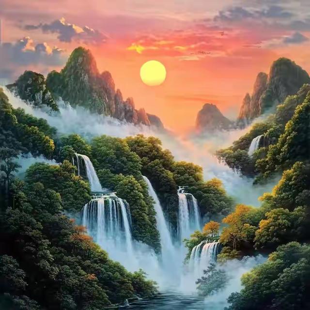自然绘卷，山水光影里的诗意与磅礴