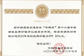 499.36亿！赊店老酒四度蝉联“华樽杯”豫酒品牌价值第一！图片