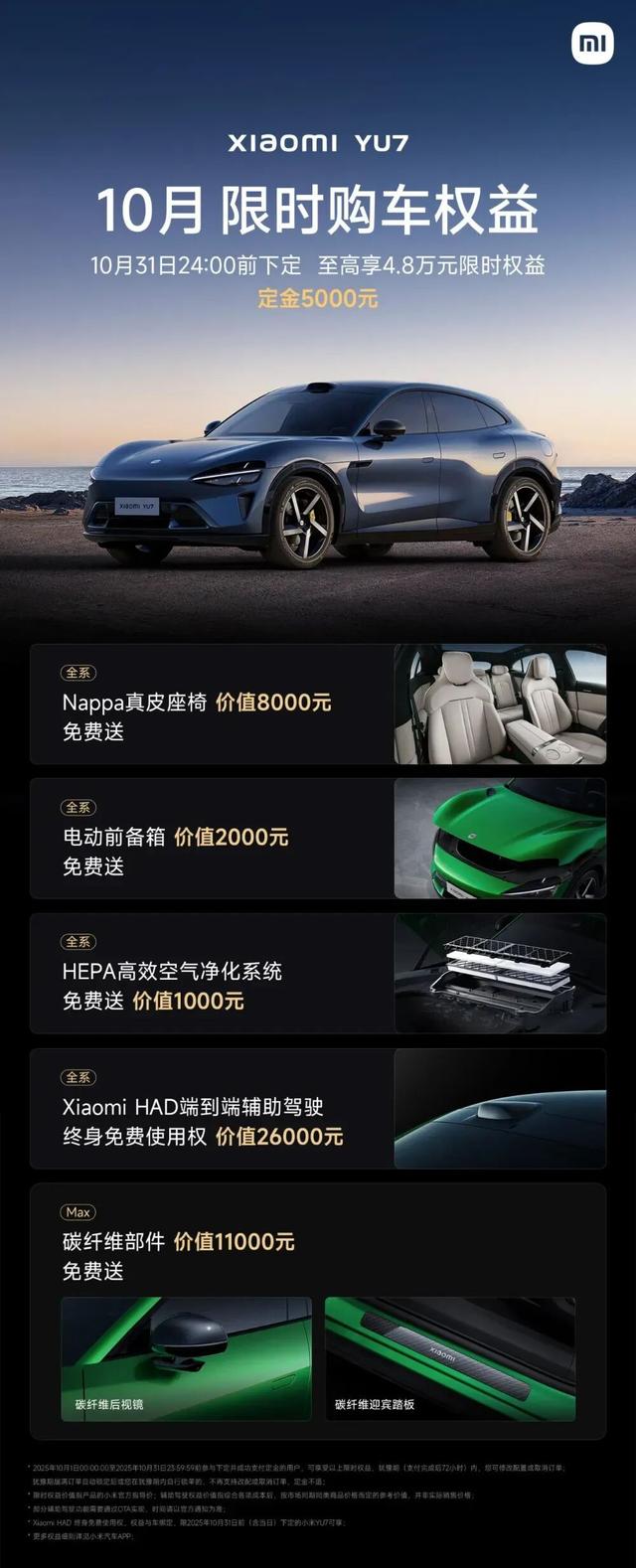 小米十月服务周开启，10月限时购车权益公布