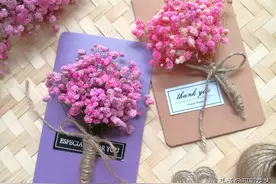 一学就会简单又好看，满天星干花贺卡，送闺蜜太喜欢了图片