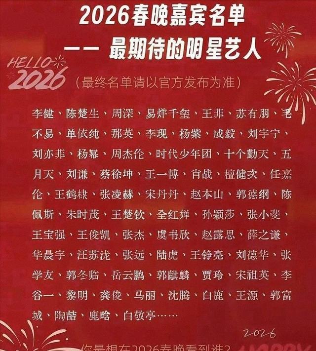 26年央视春晚定调！总导演人选仍在等官宣，赵本山陈佩斯呼声高