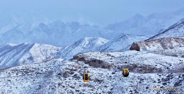 山阴县，雪后的广武国际滑雪场
