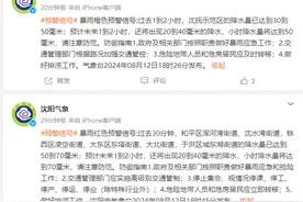 刚刚，沈阳发布暴雨红色预警！这些公交临时调整运行路线！图片