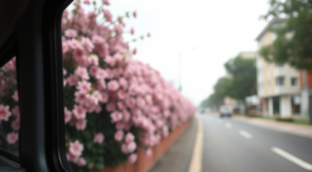 安阳封神！这条公路把春天揉成粉海，美人梅疯开成 “移动花墙”