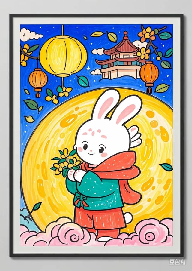 简笔画最全中秋节主题绘画＋绘画思路，张张创意满满！