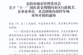 中秋国庆游安阳丨这些停车场免费对外开放！这种情况不贴罚单！图片