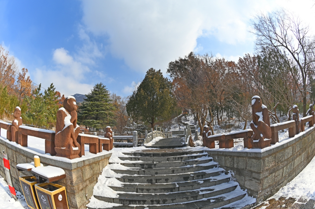 连云港：雪染花果山 仙境落港城