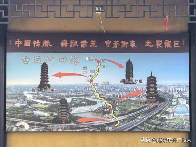 扬州文峰塔，京杭大运河畔四塔之一，塔园寺一体
