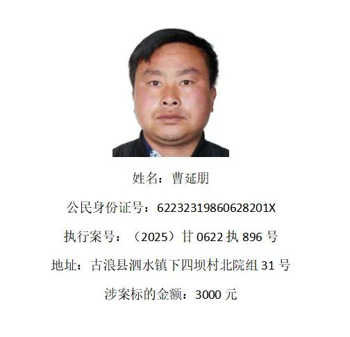 甘肃这15人注意	，10日内不履行，将面临拘留	、追究刑责等后果！